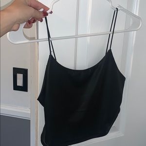 black fashion nova tank top- leather